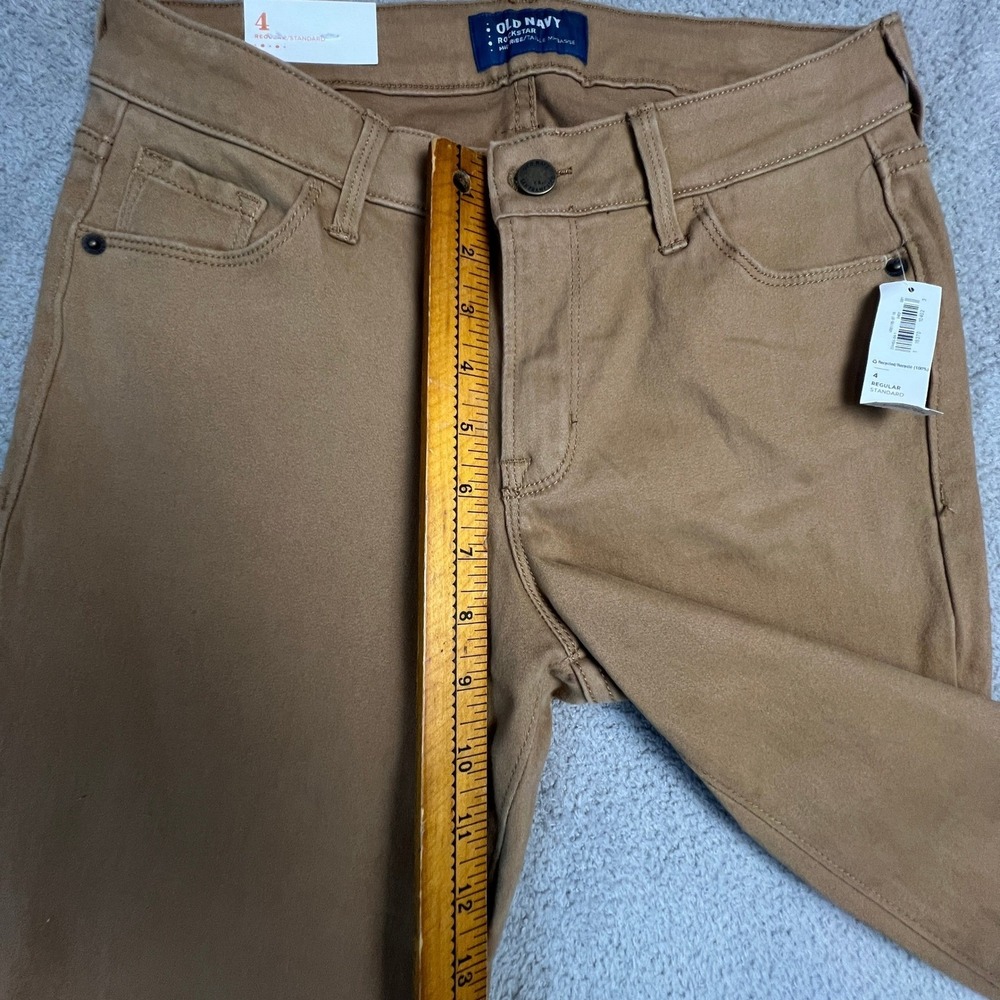 Rockstar Super Skinny Jeans‎ Size 4R Mid Rise Brown Tan Old Navy - Picture 8 of 14